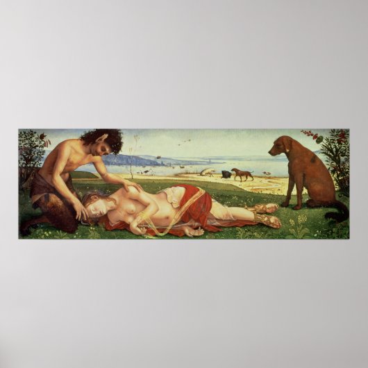 A Satyr Mourning over a Nymph, c.1495 Poster (Voorkant)