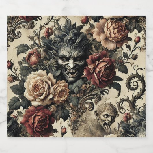 A Savage Sanctum - Gotisch Victoriaans ontwerp Bier Etiket (Enkel label)