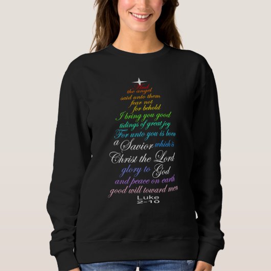 A Savior is Born Luke 2-11 Christmas Tree Shirts (Voorkant)