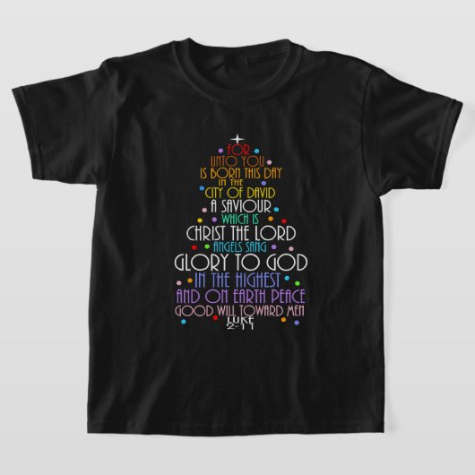 A Savior is Born Luke 2-11 Christmas Tree Shirts (Laagn)