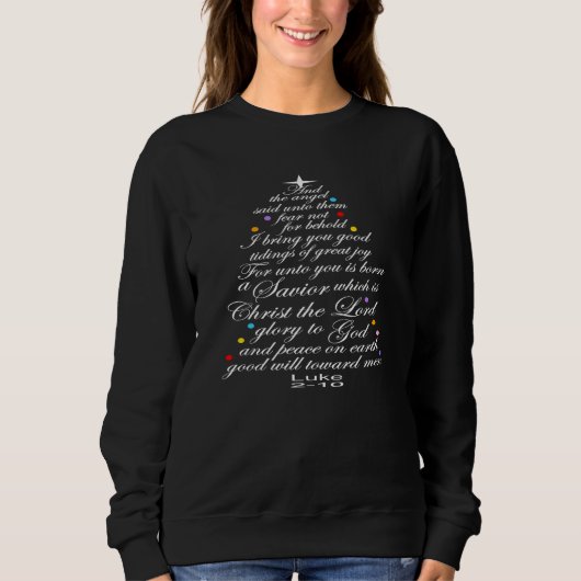 A Savior is Born Luke 2-11 Christmas Tree Shirts (Voorkant)