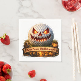 a scarry halloween napkin servet