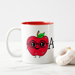 A+ Schattige Apple Teacher Appreciation Gift Tweekleurige Koffiemok