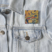 A Scheherazade Salon Vierkante Button 5,1 Cm (In situ)