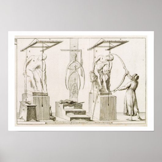 A Sculptor's Studio, c.1800 (gravure) Poster (Voorkant)