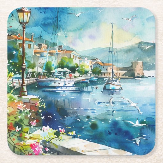 A Sea Port Kartonnen Onderzetters (Voorkant)