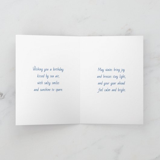 A Sea Turtle Themed Birthday Kaart (Binnen)