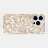 A seamless pattern featuring stylized leaves iPhone hoesje (Achterkant horizontaal)