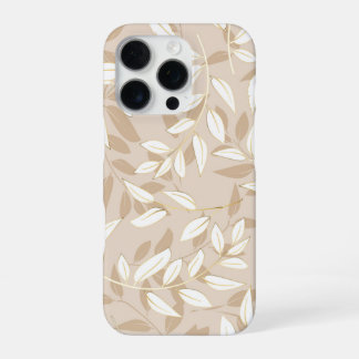 A seamless pattern featuring stylized leaves iPhone 16 pro hoesje