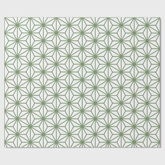 A seamless pattern of interlocking green geometric cadeaupapier (Vlak)