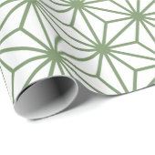 A seamless pattern of interlocking green geometric cadeaupapier (Rol Hoek)