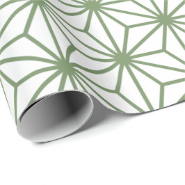 A seamless pattern of interlocking green geometric cadeaupapier