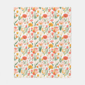 A seamless pattern of spring flowers Fleece Deken (Voorkant)