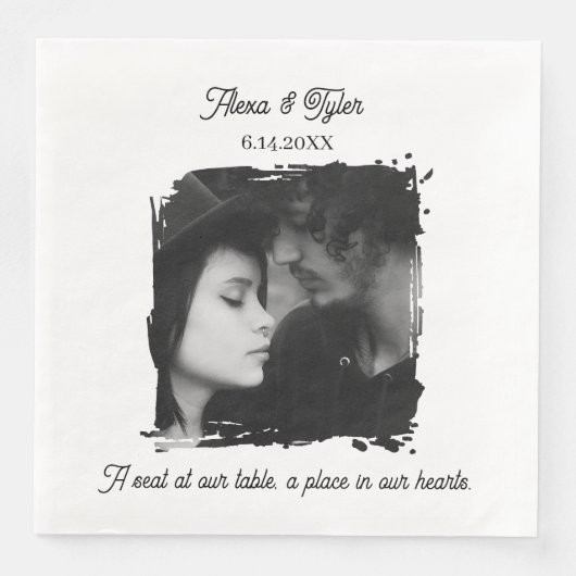 A Seat at our Table | Photo Template Wedding Servet (Voorkant)