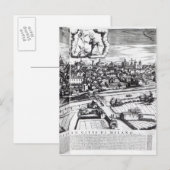A Section of a Map of Milano, 1640 Briefkaart (Voorkant / Achterkant)