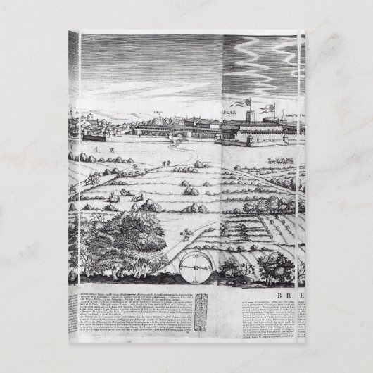 A Section of a Map of Milano, 1640 Briefkaart (Voorkant)
