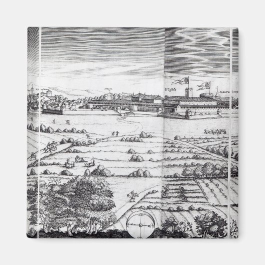 A Section of a Map of Milano, 1640 Magneet (Voorkant)