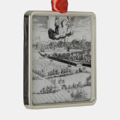 A Section of a Map of Milano, 1640 Metalen Ornament (Rechts)