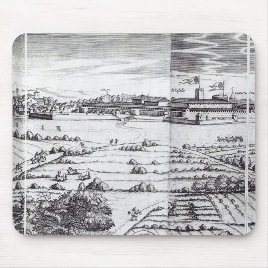A Section of a Map of Milano, 1640 Muismat (Voorkant)