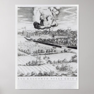 A Section of a Map of Milano, 1640 Poster