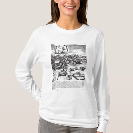 A Section of a Map of Milano, 1640 T-shirt (Voorkant)