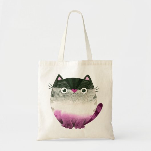 A-seksuele Pride_Cat digitale kunst Tote Bag (Voorkant)