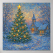 A sensual Monet-style Christmas tree Poster (Voorkant)