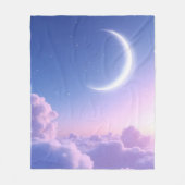 A serene and beautiful crescent moon. Generated ai Fleece Deken (Voorkant)