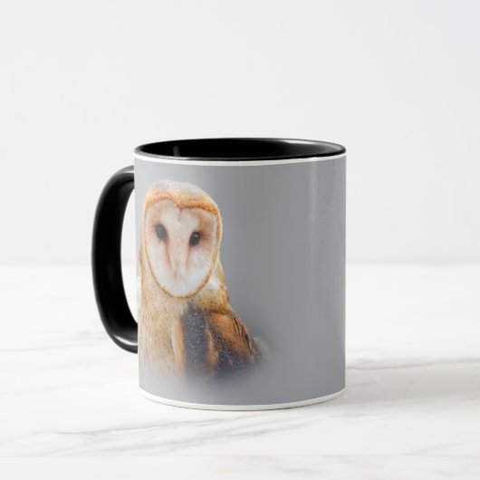 A Serene Barn Owl Mok (Voorkant links)