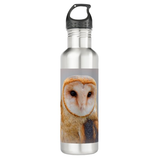A Serene Barn Owl Waterfles (Voorkant)