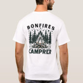 A Serene Camping Scene with a Starry Night Bonfire T-shirt (Achterkant)