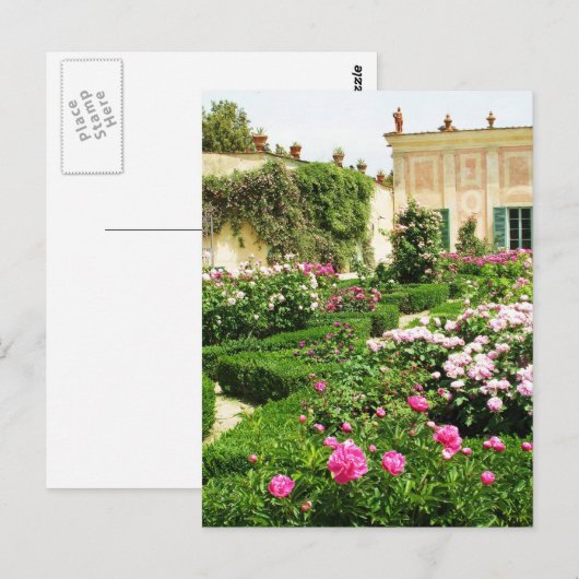 A Serene Formal Roos Garden Briefkaart (Voorkant / Achterkant)