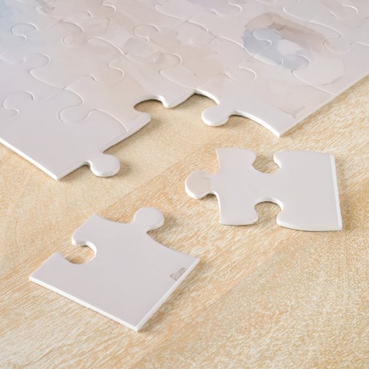 A Serene Tropical Beach in Watercolor Legpuzzel (Zijkant)