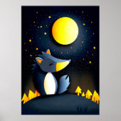 A serene wolf rests on a hill poster (Voorkant)