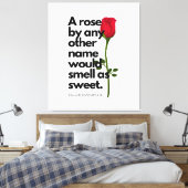 A SHAKESPEARE POEM AND A ROSE  Canvas Print (Insitu (Slaapkamer))