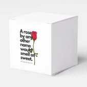 A SHAKESPEARE POEM AND A ROSE  Favor Boxes Bedankdoosjes (Voorkant Zijde)