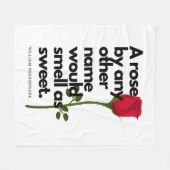 A SHAKESPEARE POEM AND A ROSE  Fleece Blanket  (Voorkant (Horizontaal))