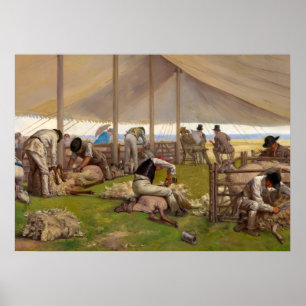 A Sheep Shear Match, 1875, van Eyre Crowe Poster