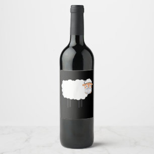 A Sheep Wearing A Mask Sheep Lover Gift Wijn Etiket