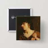 A Shepherd, 1635 Vierkante Button 5,1 Cm (Voorkant /achterkant)