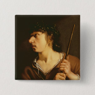 A Shepherd, 1635 Vierkante Button 5,1 Cm
