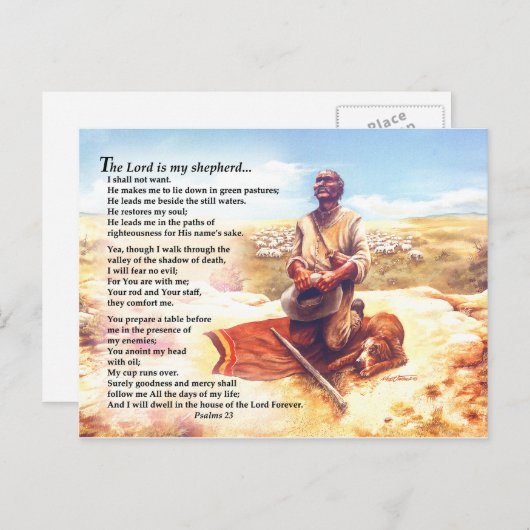 A Shepherd's gebed Briefkaart (Voorkant / Achterkant)