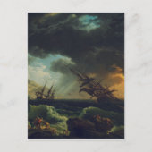 A Shipwreck in Stormy Seas by Claude-Joseph Vernet Briefkaart (Voorkant)