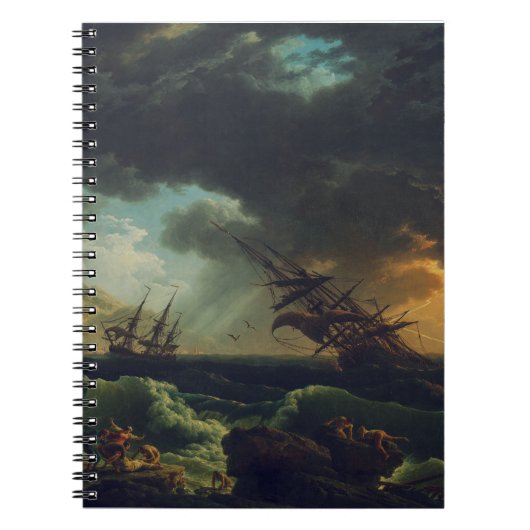 A Shipwreck in Stormy Seas by Claude-Joseph Vernet Notitieboek (Voorkant)