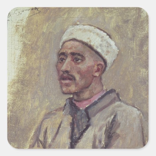 A Siberian Tartar Vierkante Sticker (Voorkant)