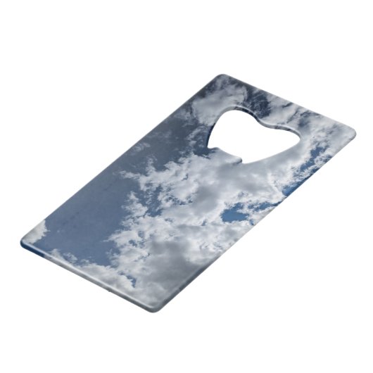A side of clouds creditkaart flessenopener (Achterkant Gekanteld)