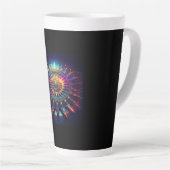 A Sierpinski Gasket Fractal Latte Mok (Rechterhoek)