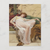 A Siesta John William Godward Art Briefkaart (Voorkant)