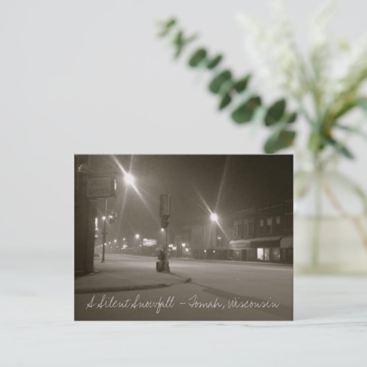A Silent Snowfall - Tomah, Wisconsin Briefkaart (Staand voorkant)