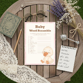 A Silly Goose baby Baby Word Scramble Game card Kaart